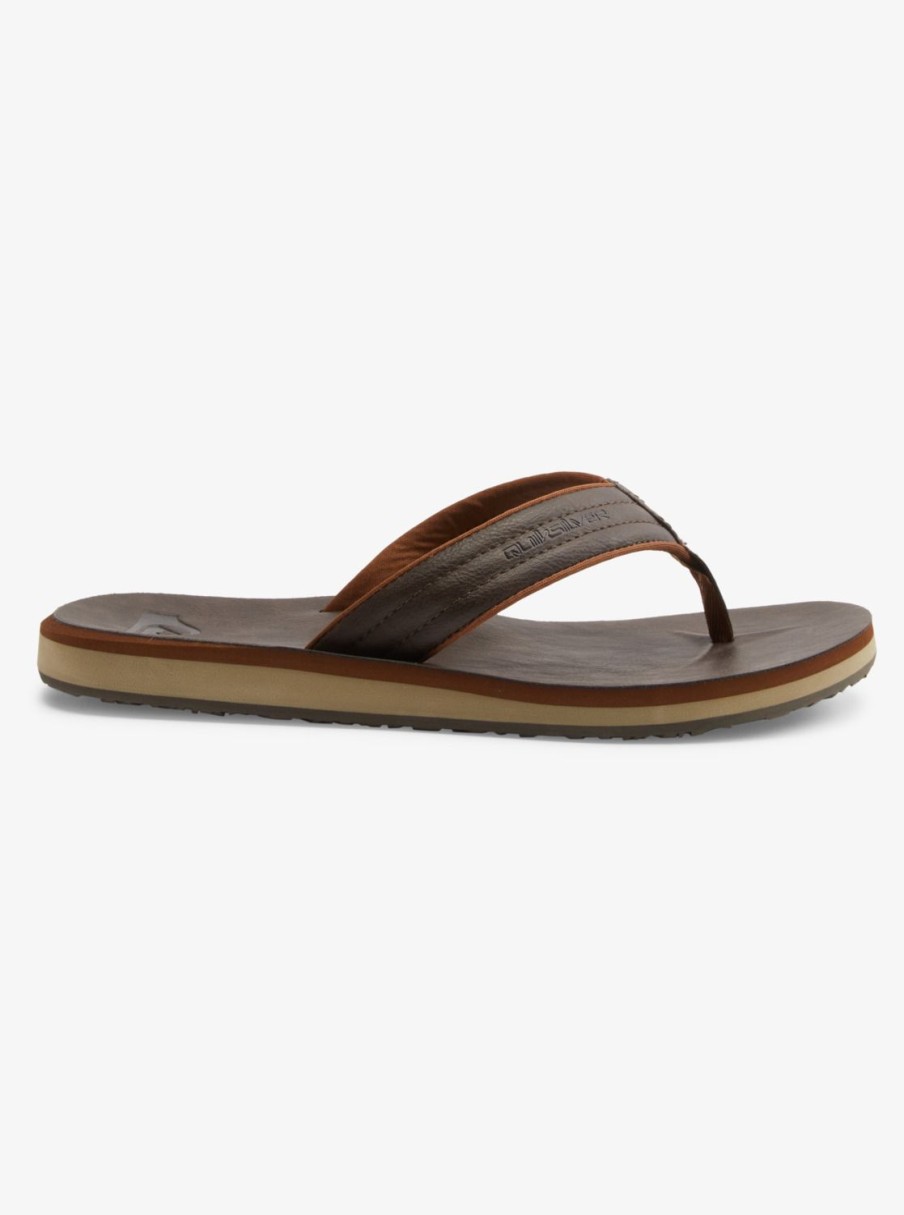 Mens Quiksilver Sandals | Carver Nubuck Sandals Demitasse - Solid