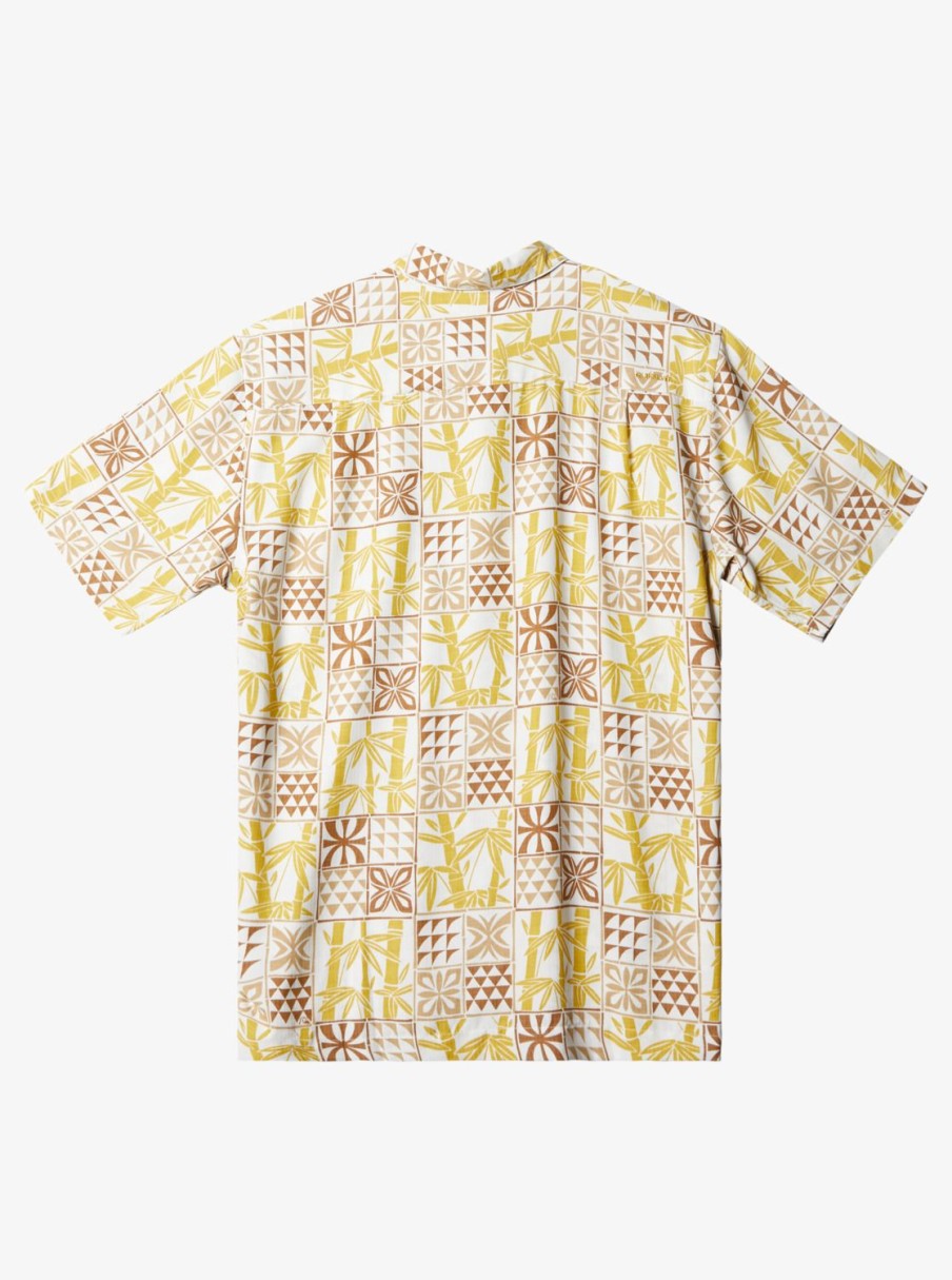 Waterman Quiksilver | Waterman Plaid Flight Short Sleeve Shirt Brown Rice Checked Flight