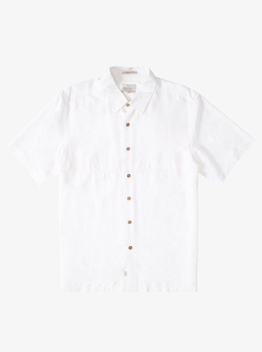 Waterman Quiksilver | Waterman Tahiti Palms Premium Anti-Wrinkle Shirt White