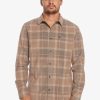 Mens Quiksilver Shirts & Polos | Oakenhead Long Sleeve Shirt Fossil Oakenhead