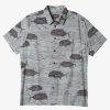 Mens Quiksilver Shirts & Polos | Waterman Dive Sites Woven Shirt Harbor Mist Dive Sites