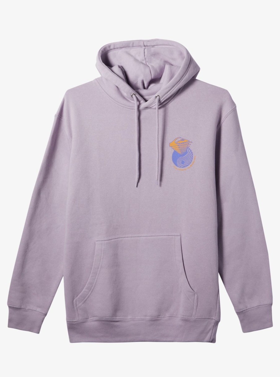 Mens Quiksilver Sweatshirts & Hoodies | E Rockin Hoodie Pullover Sweatshirt Pastel Lilac