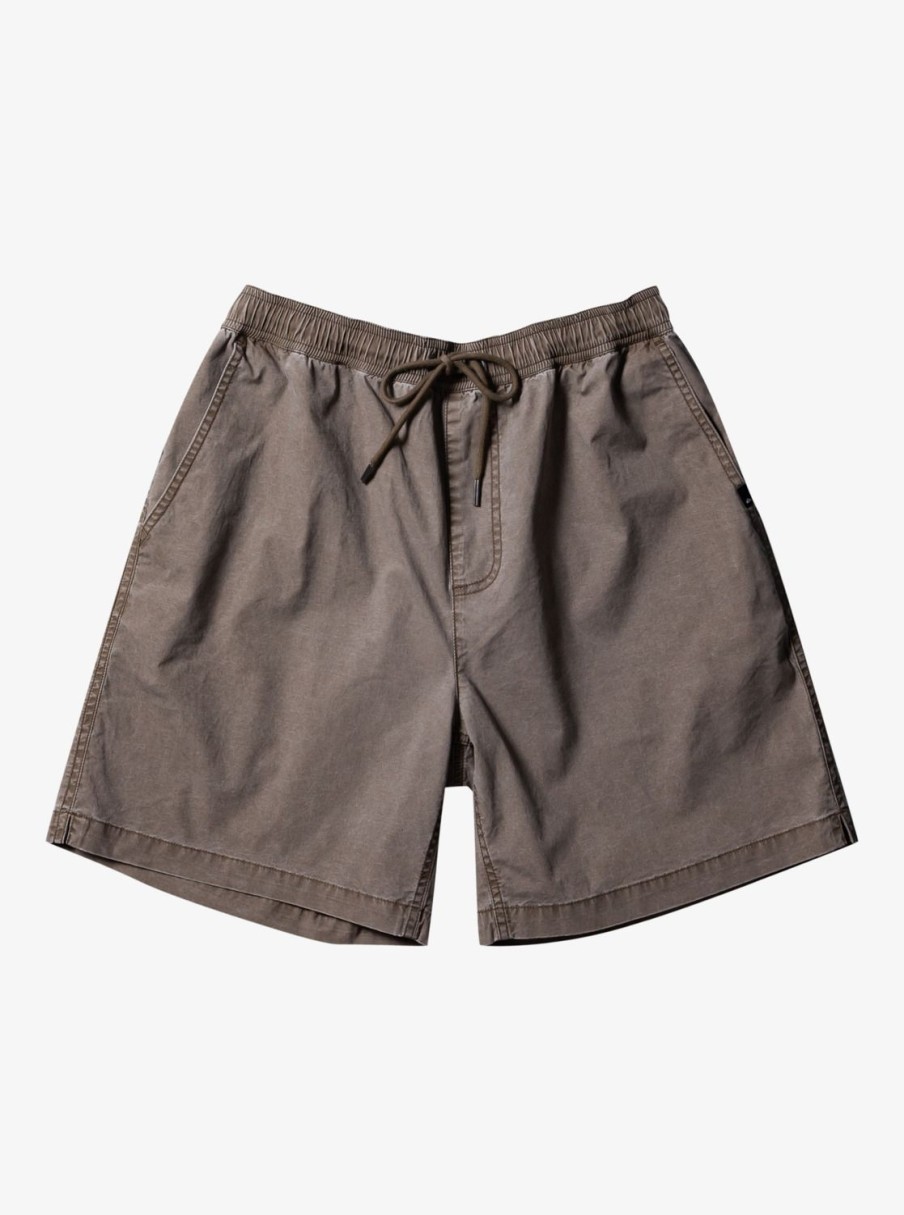 Mens Quiksilver Shorts & Amphibians | Taxer Elastic Waist Shorts Chocolate Chip