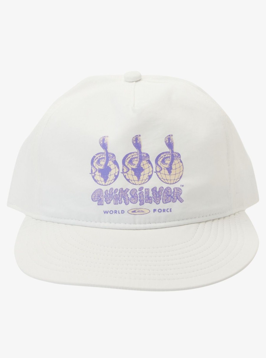 Mens Quiksilver Hats | Nylo Cap Snapback Hat Snow White