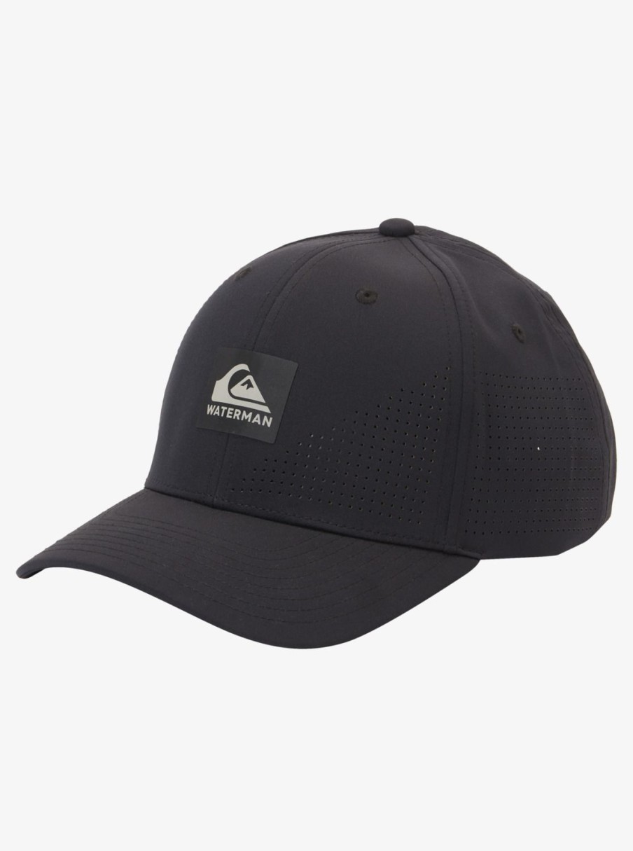 Mens Quiksilver Hats | Waterman Perf Turf Snapback Hat Black