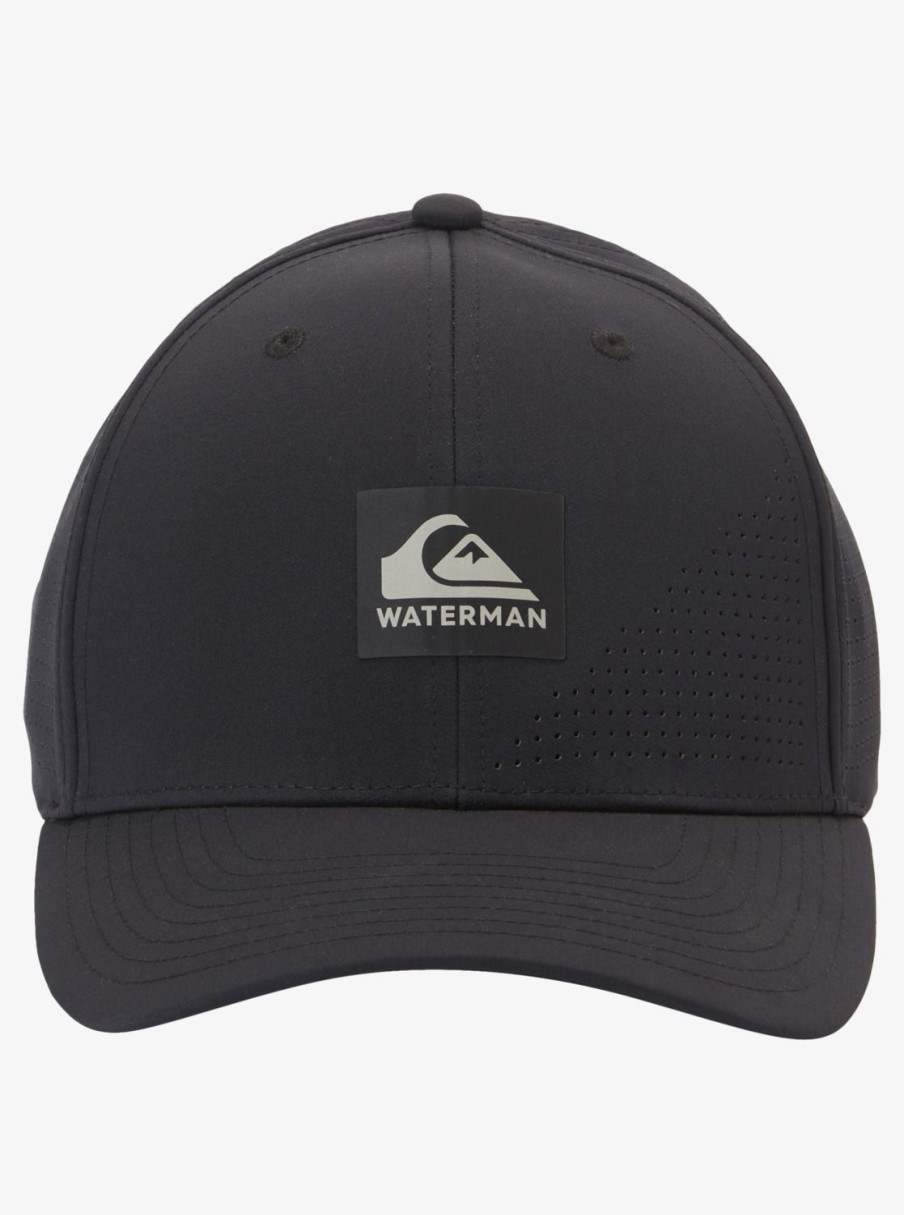 Mens Quiksilver Hats | Waterman Perf Turf Snapback Hat Black