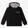 Boys Quiksilver Sweatshirts & Hoodies | Boy'S 2-7 Vintage Rising Lines Zip-Up Hoodie Black