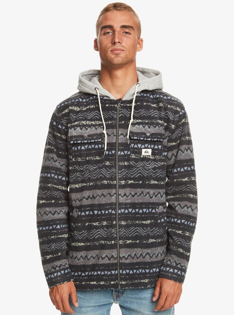 Mens Quiksilver Sweatshirts & Hoodies | Super Swell Zip-Up Hoodie Tarmac Playa Mesa