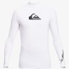 Mens Quiksilver Rashguards | All Time Long Sleeve Upf 50 Rashguard White