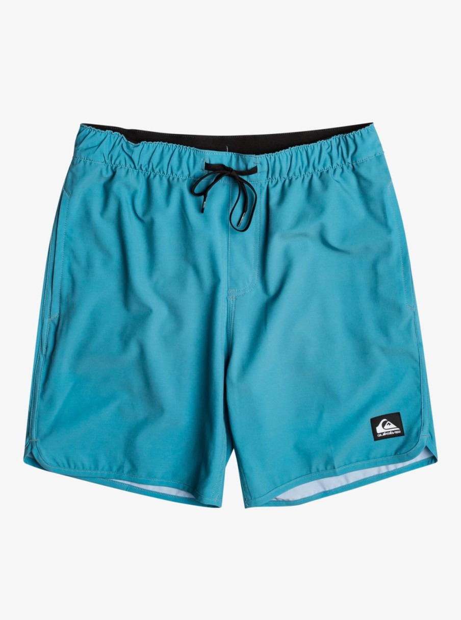 Mens Quiksilver Boardshorts | Omni Scallop 17" Amphibian Boardshorts Brittany Blue