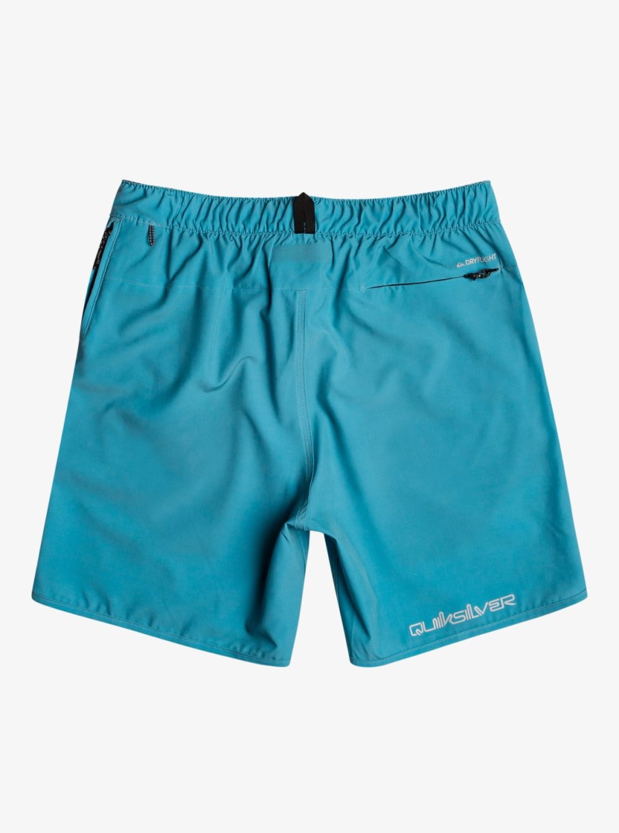 Mens Quiksilver Boardshorts | Omni Scallop 17" Amphibian Boardshorts Brittany Blue