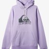 Mens Quiksilver Sweatshirts & Hoodies | Big Logo Pullover Hoodie Purple Rose