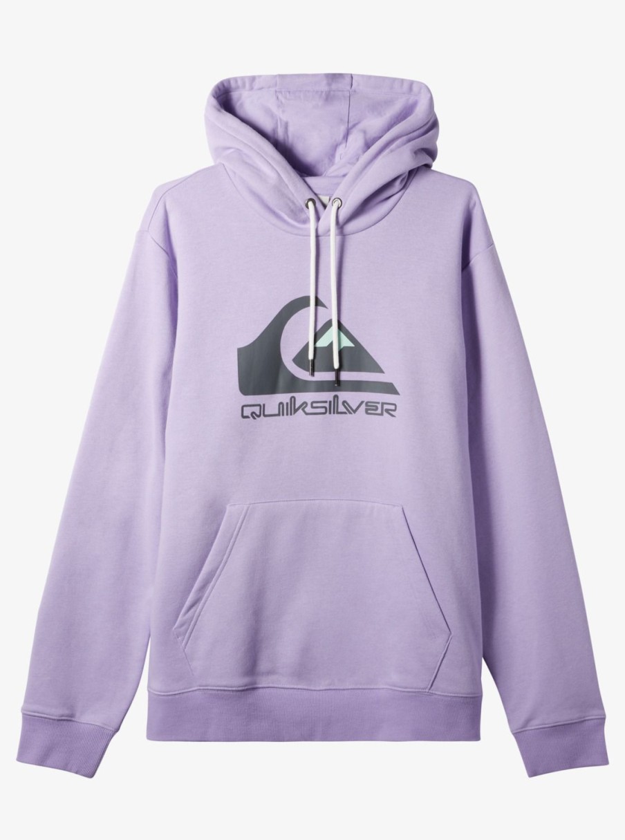 Mens Quiksilver Sweatshirts & Hoodies | Big Logo Pullover Hoodie Purple Rose