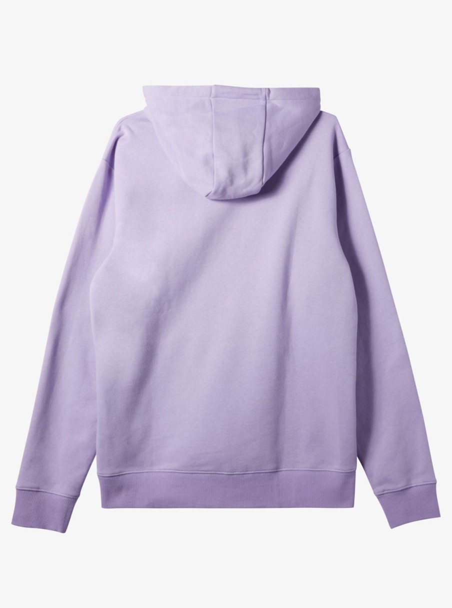 Mens Quiksilver Sweatshirts & Hoodies | Big Logo Pullover Hoodie Purple Rose