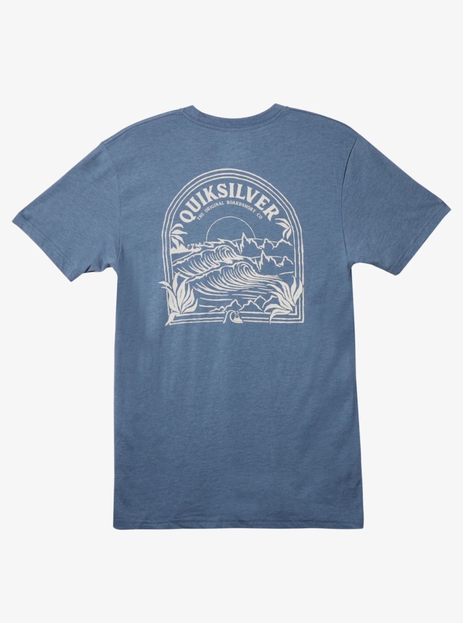 Mens Quiksilver Tees | Valley Of Dreams T-Shirt Bering Sea Heather