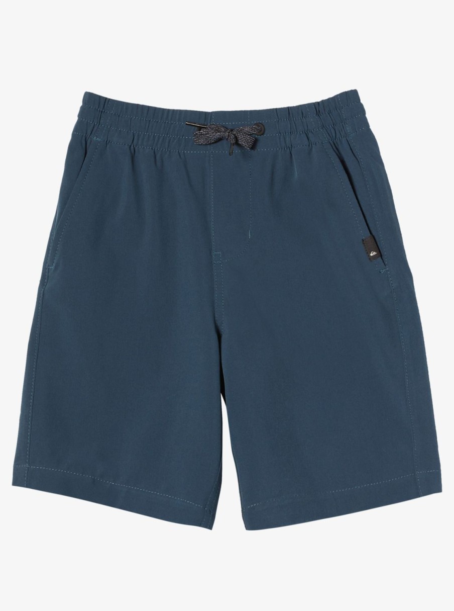 Boys Quiksilver Shorts | Boy'S 2-7 Ocean Elastic Waist 14" Amphibian Boardshorts Midnight Navy