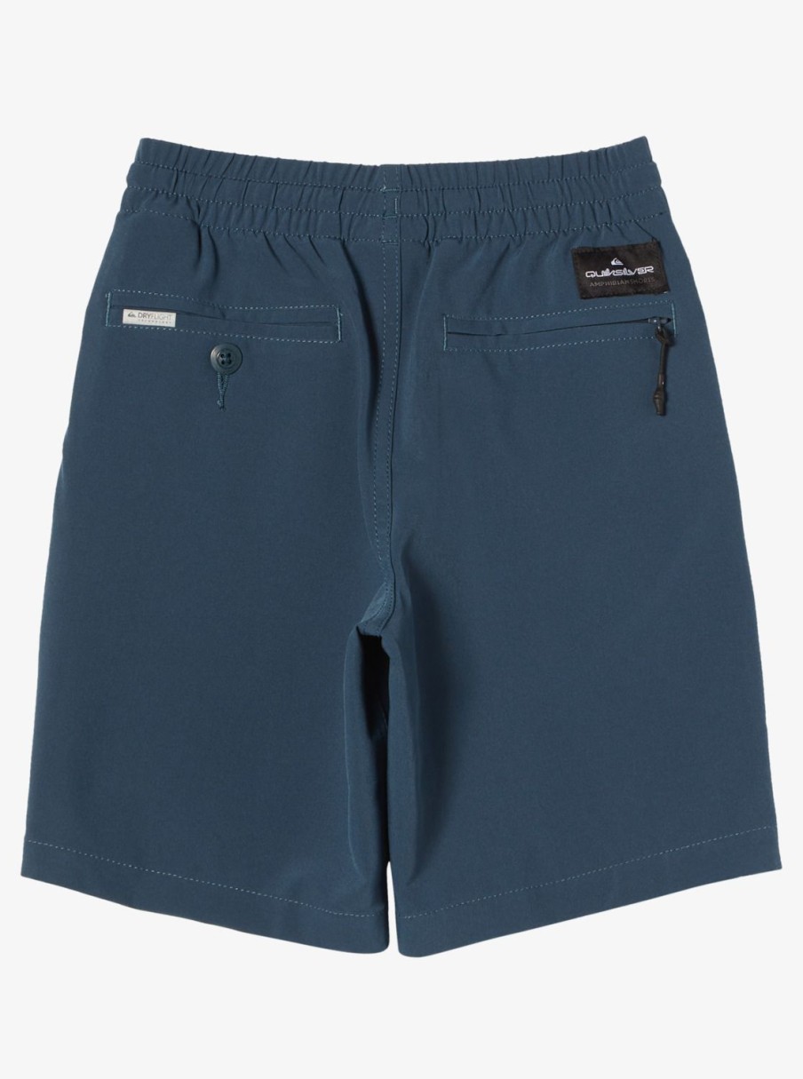 Boys Quiksilver Shorts | Boy'S 2-7 Ocean Elastic Waist 14" Amphibian Boardshorts Midnight Navy