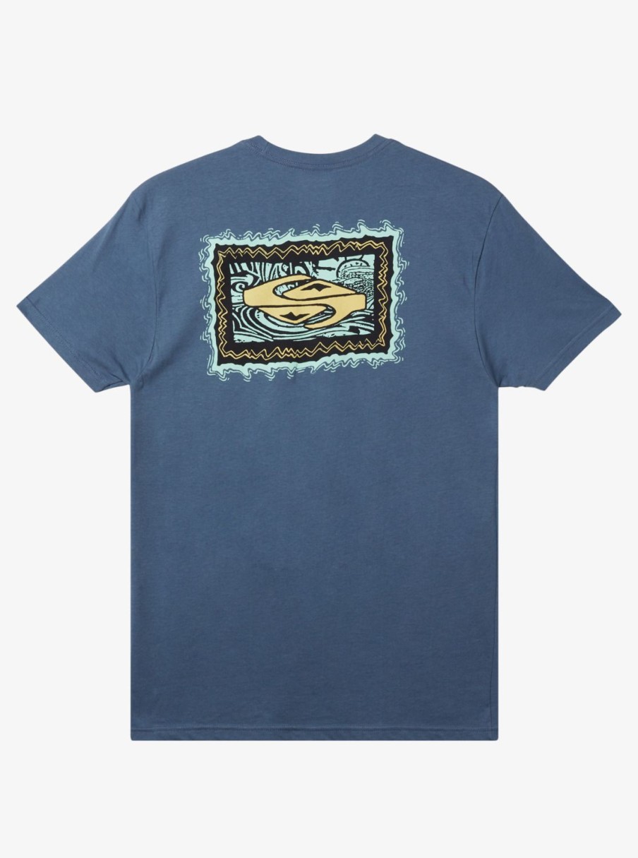 Mens Quiksilver Tees | Taking Roots T-Shirt Bering Sea