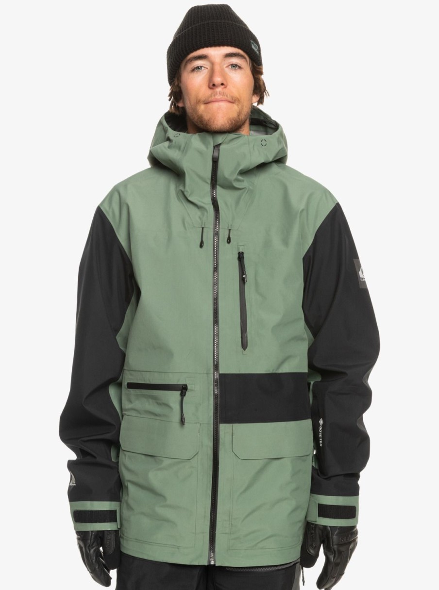 Mens Quiksilver Snow Jackets | Highline Pro Sammy Carlson 3L Gore-Tex® Technical Snow Jacket Laurel Wreath