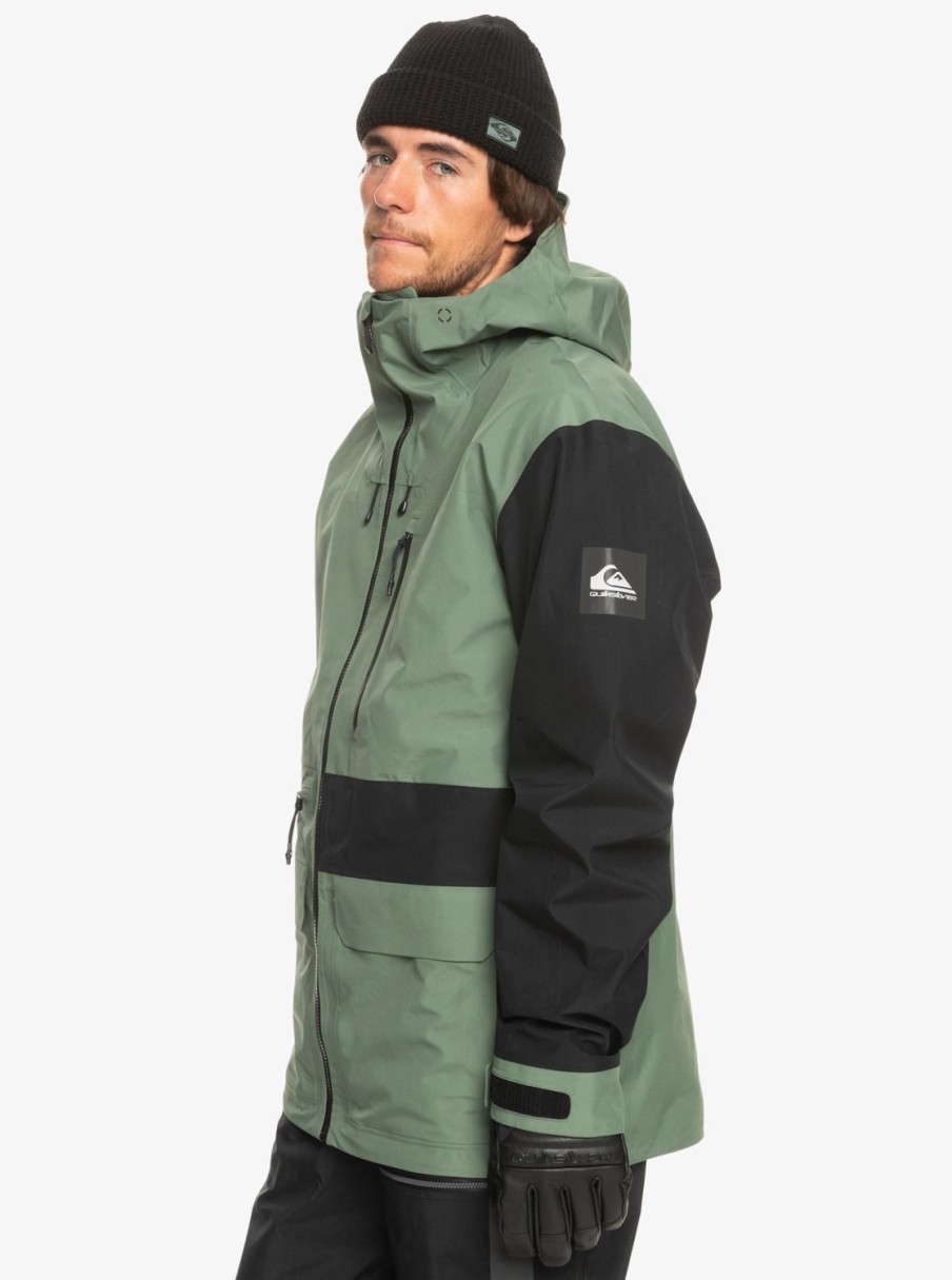 Mens Quiksilver Snow Jackets | Highline Pro Sammy Carlson 3L Gore-Tex® Technical Snow Jacket Laurel Wreath