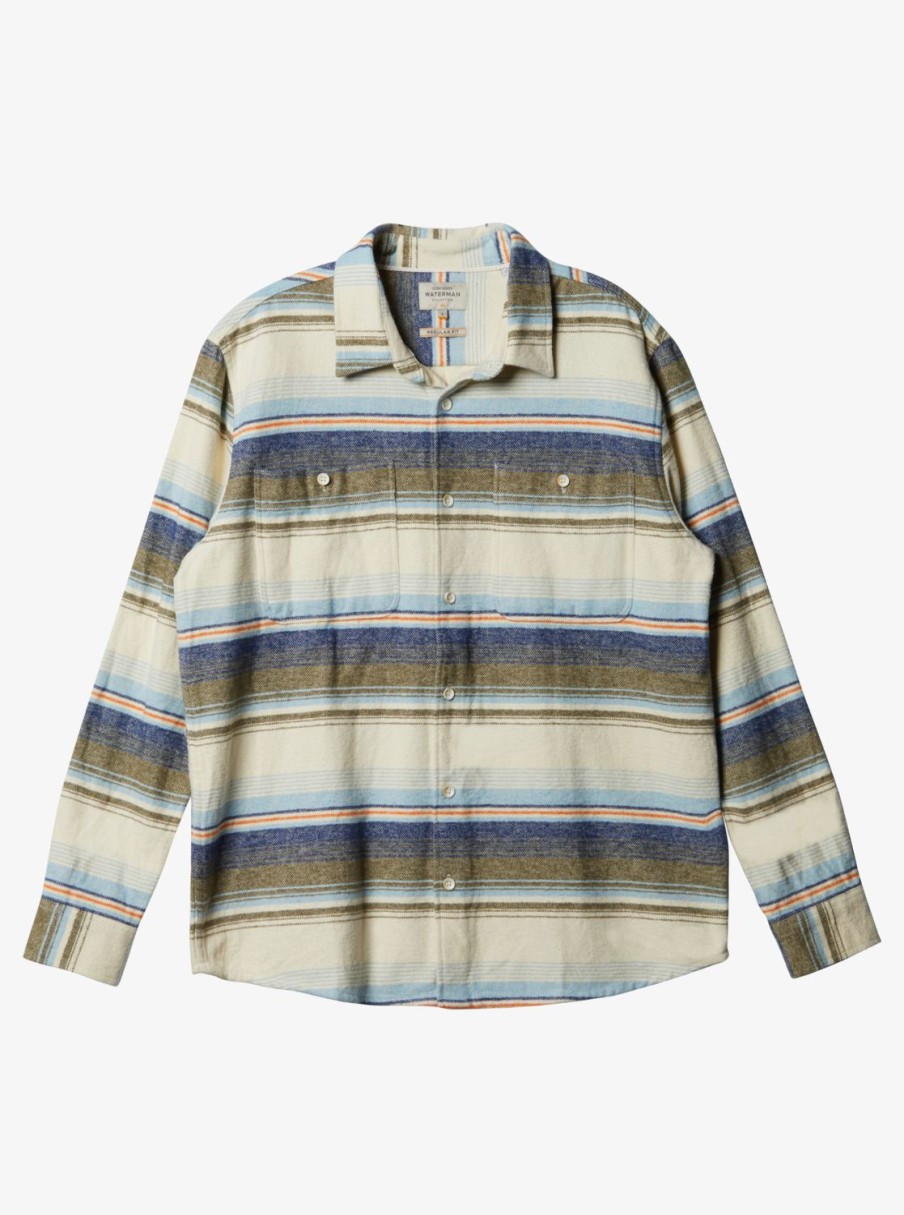 Waterman Quiksilver | Waterman Lowest Tide Flannel Long Sleeve Shirt Dusk Blue Lowest Tide