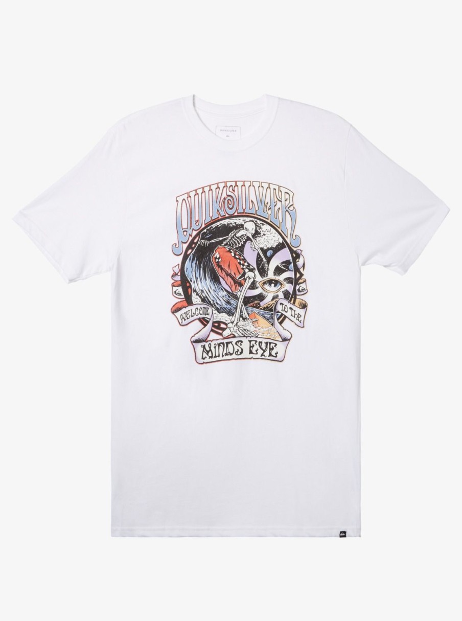 Mens Quiksilver Tees | Land Down Under T-Shirt White