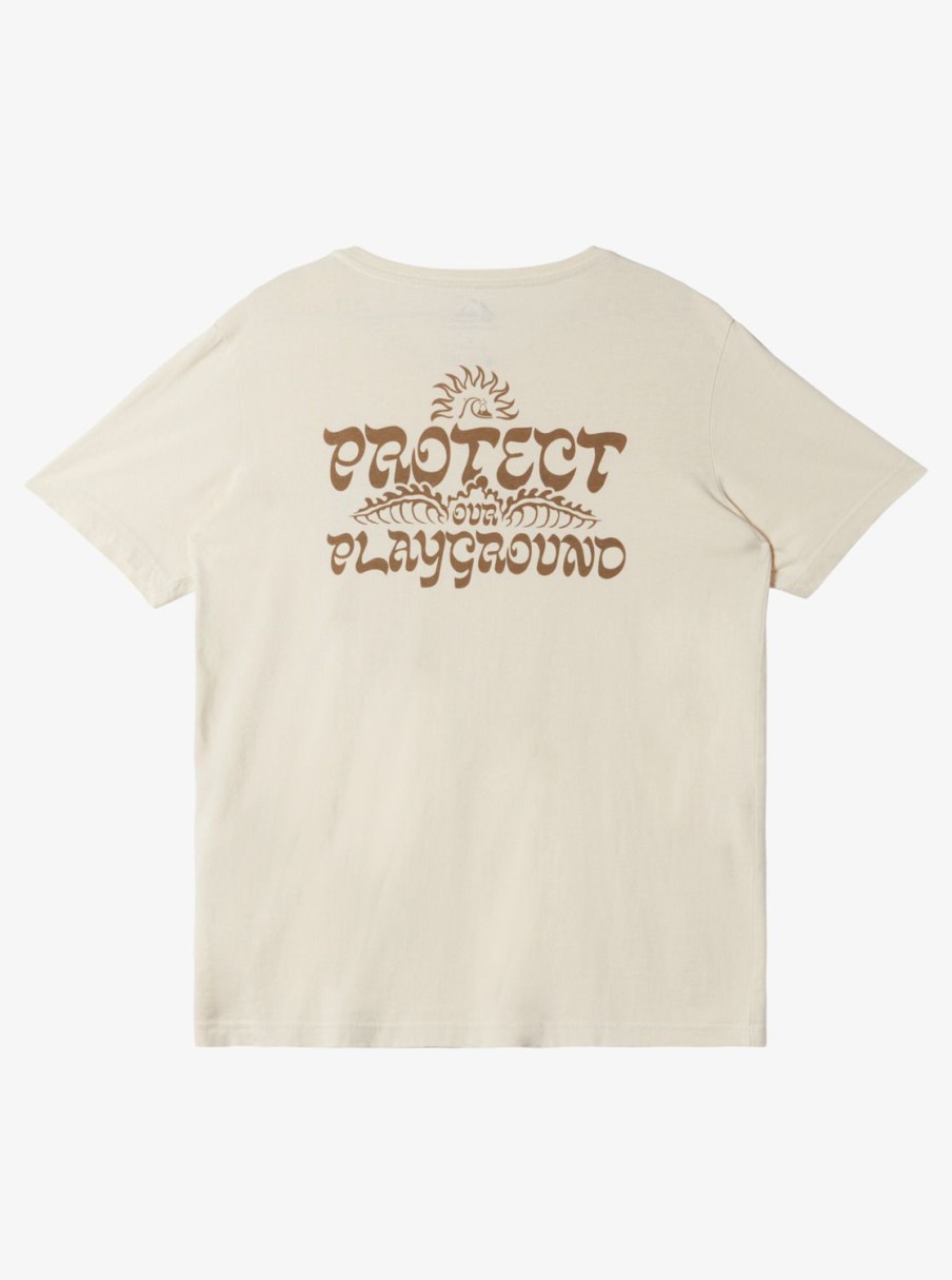 Boys Quiksilver Tees | Boy'S 8-16 Earthy Type T-Shirt Birch