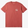 Mens Quiksilver Tees | Clean Circle T-Shirt Mineral Red