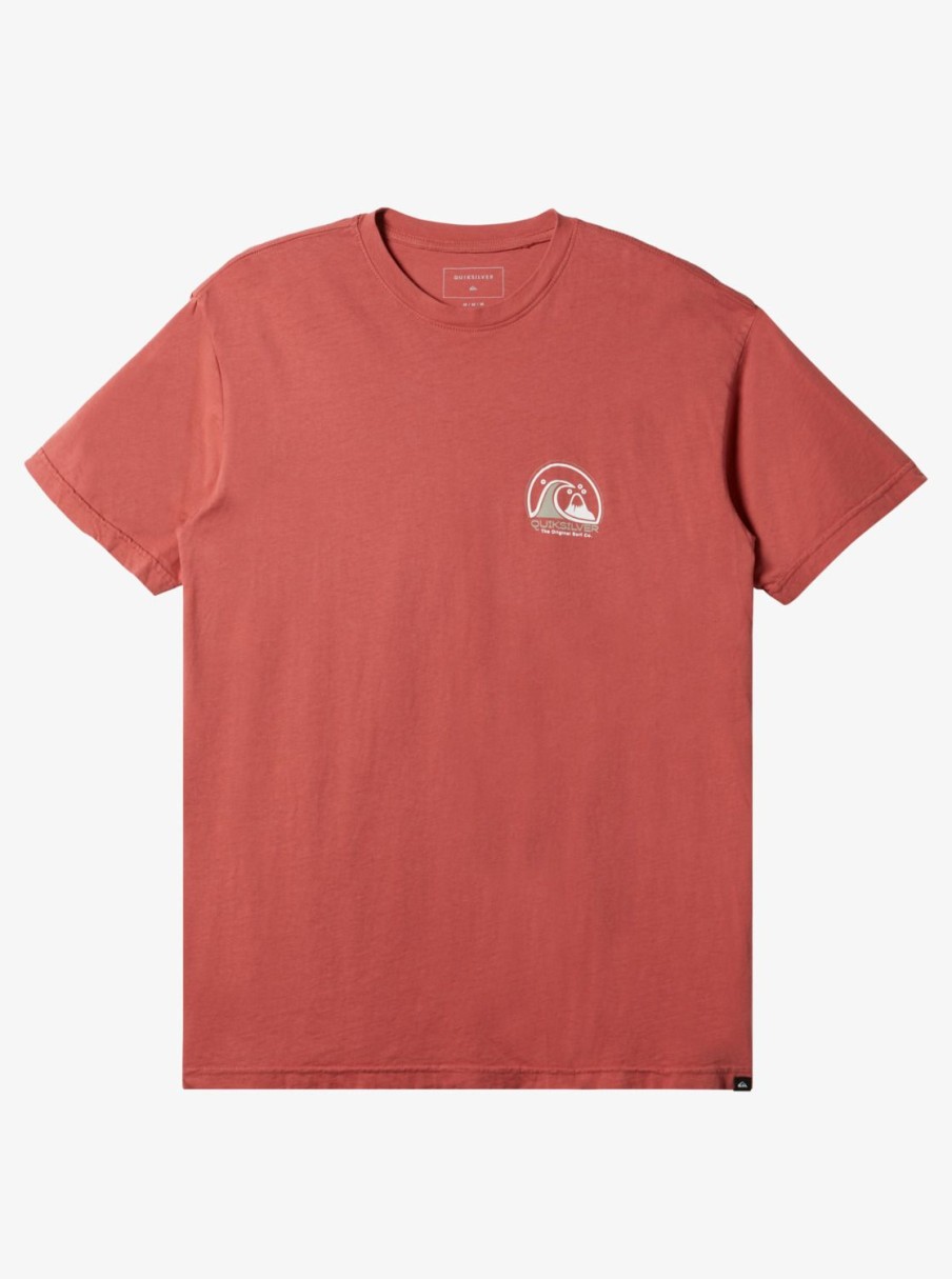 Mens Quiksilver Tees | Clean Circle T-Shirt Mineral Red