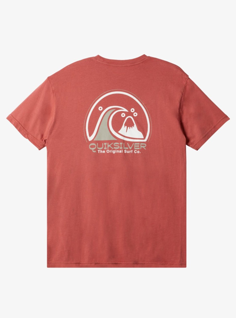 Mens Quiksilver Tees | Clean Circle T-Shirt Mineral Red