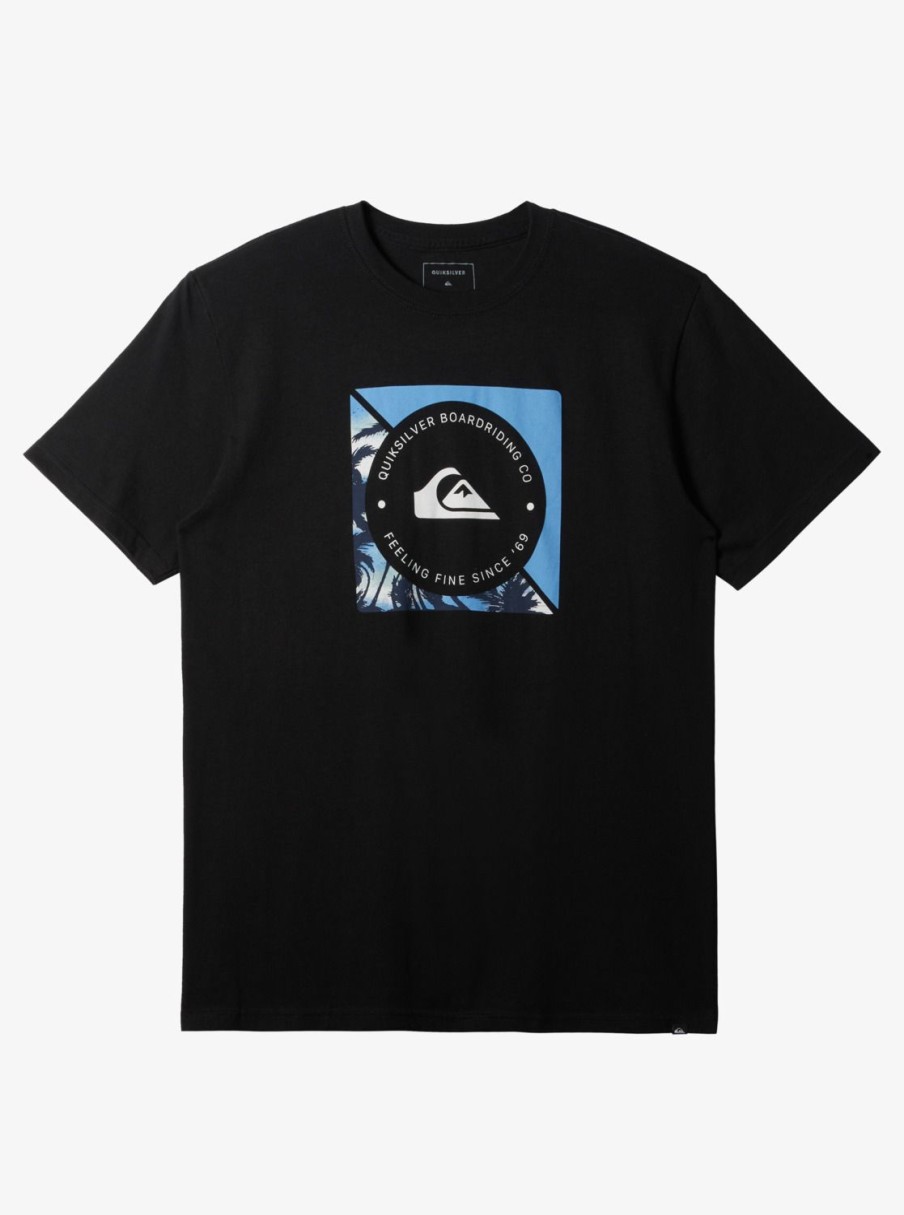 Mens Quiksilver Tees | Boardshort Linked T-Shirt Black