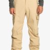 Mens Quiksilver Snow Pants | Porter Insulated Snow Pants Pale Khaki