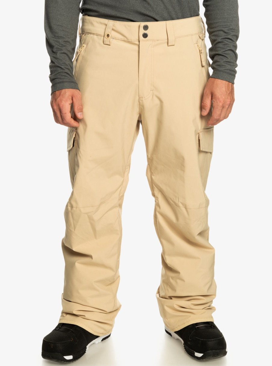 Mens Quiksilver Snow Pants | Porter Insulated Snow Pants Pale Khaki