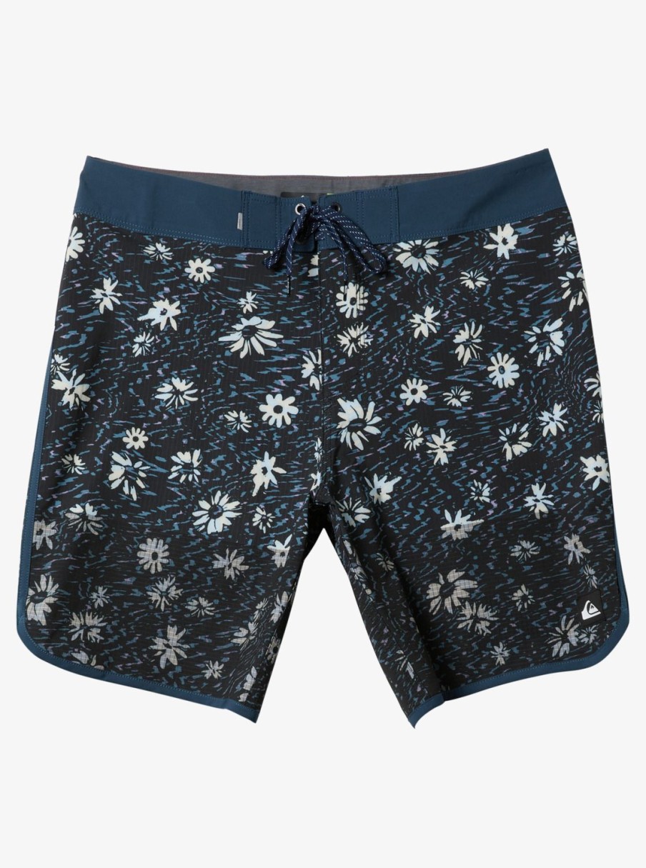 Mens Quiksilver Boardshorts | Highline Scallop 19" Boardshorts Midnight Navy