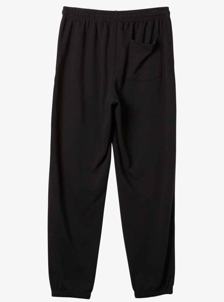 Mens Quiksilver Pants | Smash & Grab Fleece Sweatpants Black