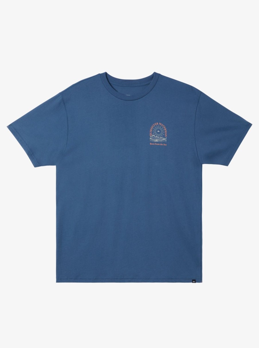 Mens Quiksilver Tees | Waterman Summer Solstice Qt-Shirt Ensign Blue