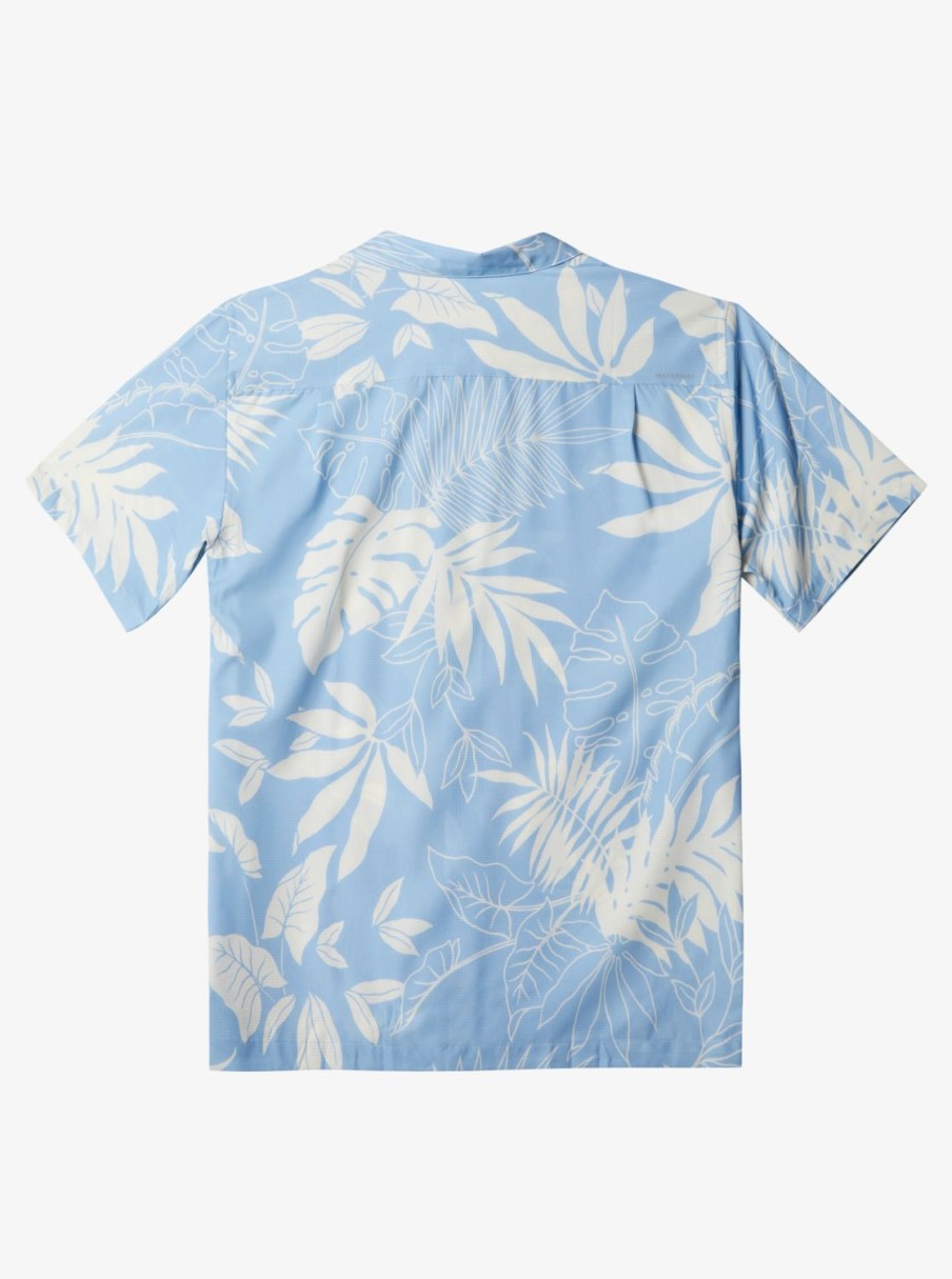 Waterman Quiksilver | Waterman Last Island Short Sleeve Shirt Dusk Blue Last Island