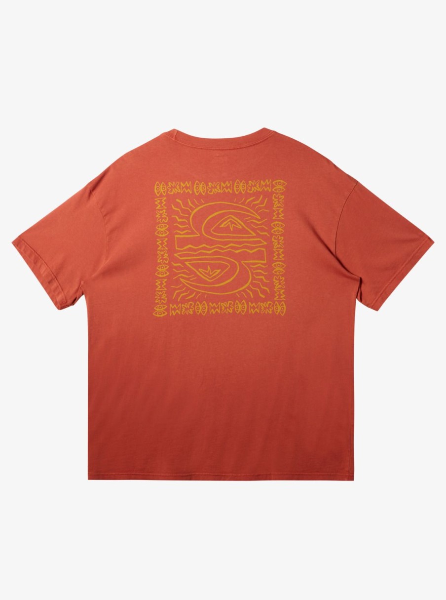 Mens Quiksilver Tees | Natural Vibe T-Shirt Baked Clay