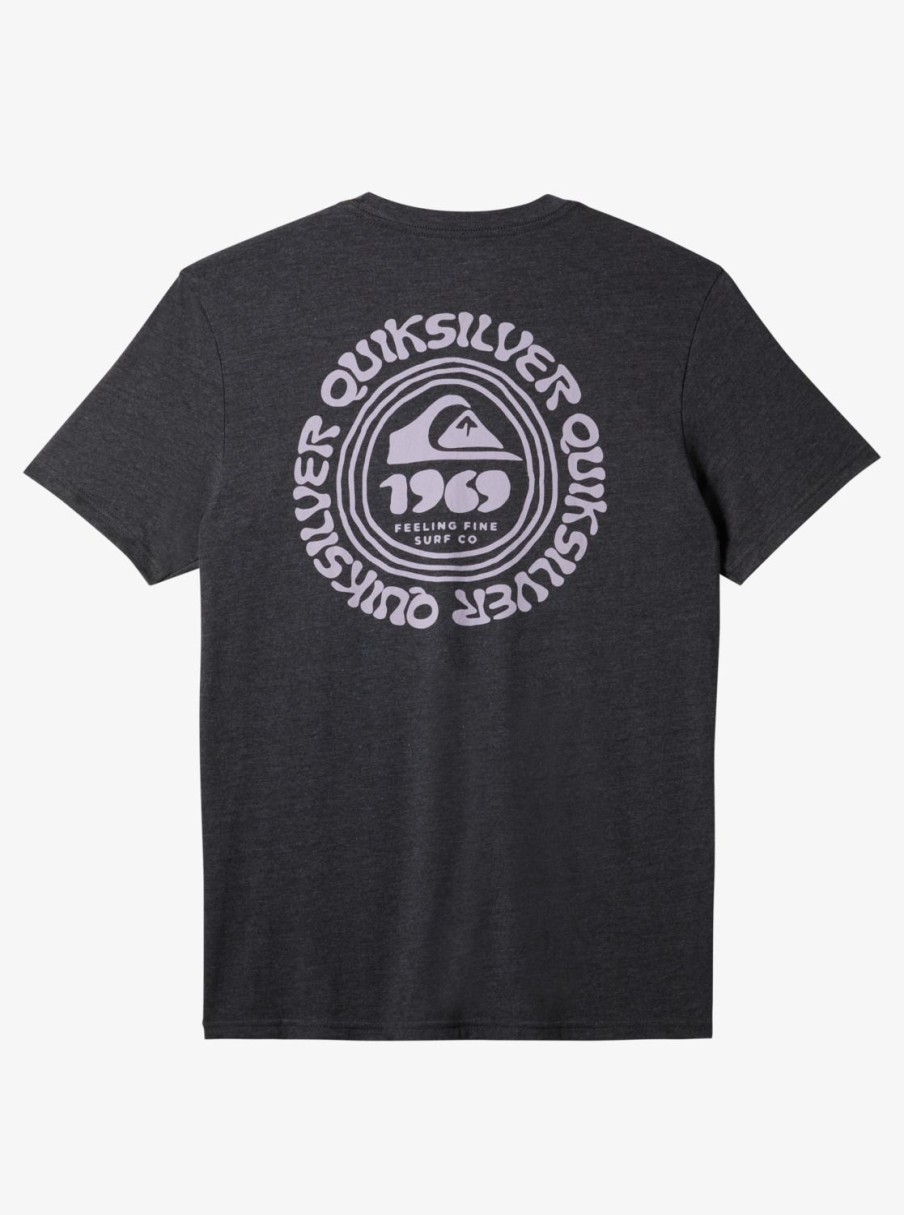 Mens Quiksilver Tees | Full Circle T-Shirt Charcoal Heather