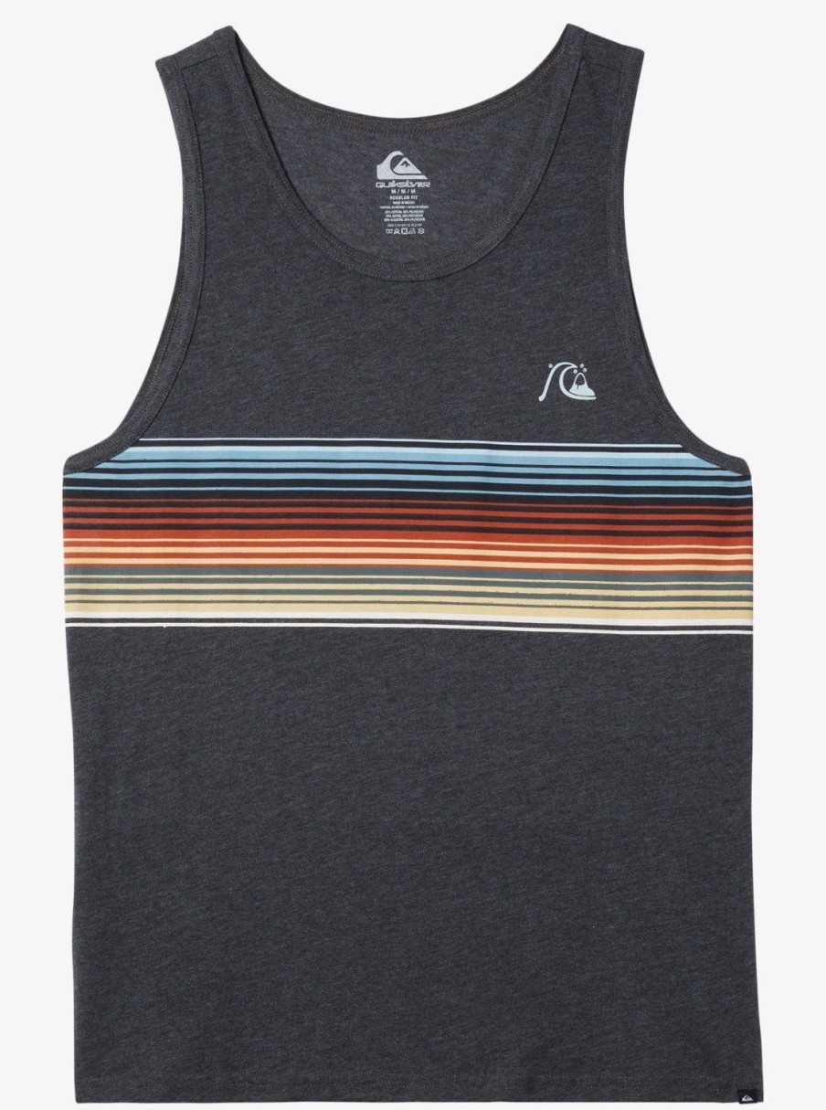 Mens Quiksilver Tees | Swell Vision Tank Mj0 T-Shirt Charcoal Heather