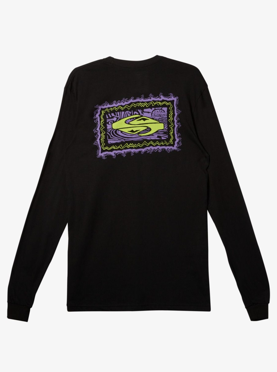 Mens Quiksilver Tees | Taking Roots Long Sleeve T-Shirt Black