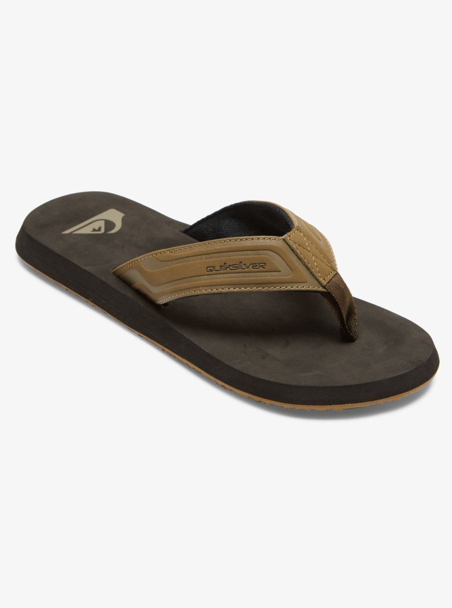 Mens Quiksilver Sandals | Monkey Wrench Core Sandals Tan 1