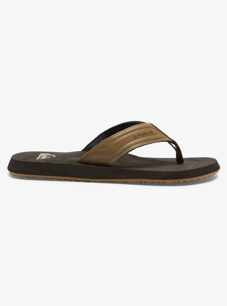 Mens Quiksilver Sandals | Monkey Wrench Core Sandals Tan 1