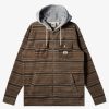 Mens Quiksilver Sweatshirts & Hoodies | Super Swell Zip-Up Hoodie Major Brown Super Swell Plaid