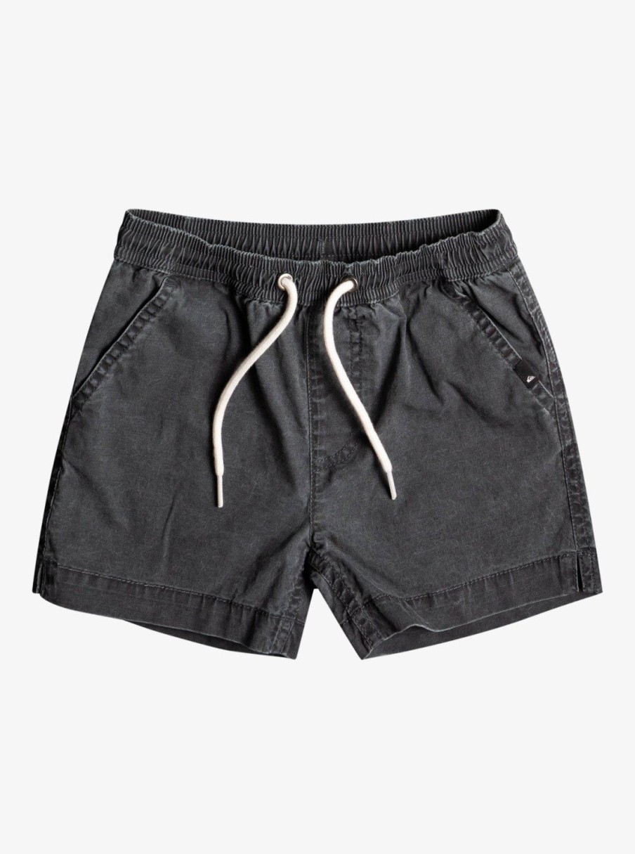 Boys Quiksilver Shorts | Boy'S 2-7 Taxer Elastic Waist Shorts Black