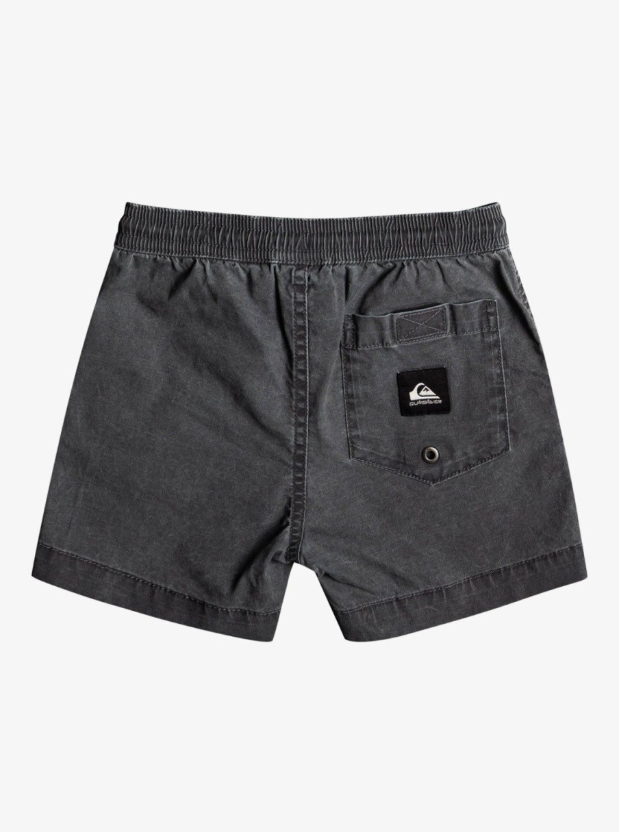 Boys Quiksilver Shorts | Boy'S 2-7 Taxer Elastic Waist Shorts Black