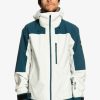 Mens Quiksilver Snow Jackets | Ultralight 20K Technical Snow Jacket Nimbus Cloud