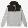 Mens Quiksilver Sweatshirts & Hoodies | Keller Zip-Up Hoodie Light Grey Heather