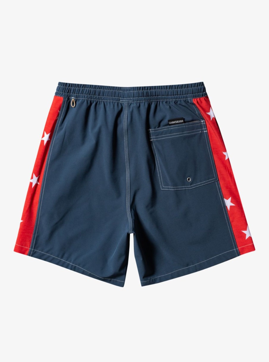 Mens Quiksilver Elastic Waist | Original Arch 17" Volleys Midnight Navy