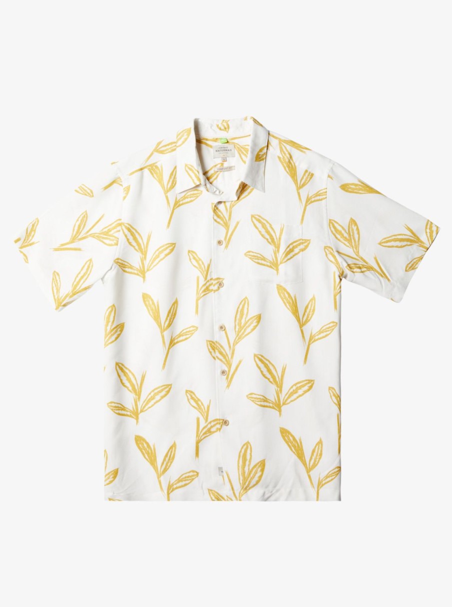 Waterman Quiksilver | Waterman Ginger Stalks Short Sleeve Shirt Oil Yellow Ginger Stalks